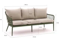 Manifesto Celante Gartensofa 3-Sitzer 182 cm