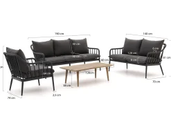 Manifesto Celante/ROUGH-K Sessel-Sofa Lounge-Set 4-teilig