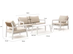 Manifesto Corsano Sessel-Sofa Lounge-Set 4-teilig