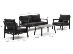 Manifesto Corsano Sessel-Sofa Lounge-Set 4-teilig
