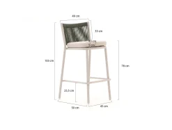 Manifesto Idro Barhocker Outdoor stapelbar