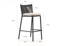 Manifesto Idro Barhocker Outdoor stapelbar