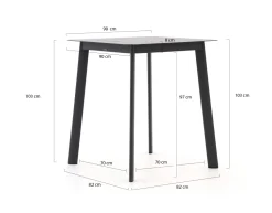 Manifesto Idro/Savio 90 cm Gartenbar-Set 3-teilig