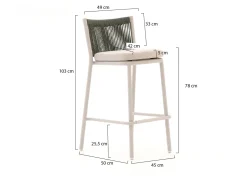 Manifesto Idro/Savio 90 cm Gartenbar-Set 3-teilig