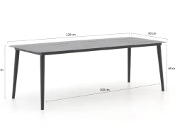 Manifesto Matese/Sora 220 cm Gartenmöbel-Set 7-teilig