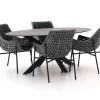 Manifesto Novara/Furato ellips 200 cm Gartenmöbel-Set 5-teilig