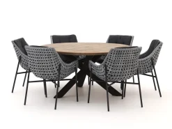 Manifesto Novara/ROUGH-Y ø150 cm Gartenmöbel-Set 7-teilig