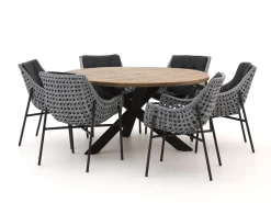 Manifesto Novara/ROUGH-Y ø150 cm Gartenmöbel-Set 7-teilig
