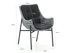 Manifesto Novara/ROUGH-Y ø150 cm Gartenmöbel-Set 7-teilig