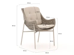 Manifesto Novara/ROUGH-Y ø 120 cm Gartenmöbel-Set 5-teilig