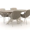 Manifesto Novara/ROUGH-Y Ellips 200 cm Gartenmöbel-Set 5-teilig