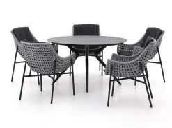 Manifesto Novara/Sora ø 127 cm Gartenmöbel-Set 6-teilig