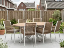 Manifesto Rivola/Fidenza 220 cm oval Gartenmöbel-Set 7-teilig