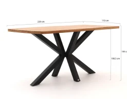 Manifesto Rivola/Induno Dänisch oval 220 cm Gartenbar-Set 7-teilig