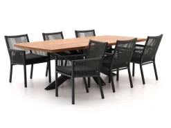 Manifesto Rivola/Induno Dänisch oval 240 cm Gartenmöbel-Set 7-teilig