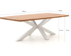 Manifesto Rivola/Induno dänisch oval 240 cm Gartenmöbel-Set 7-teilig