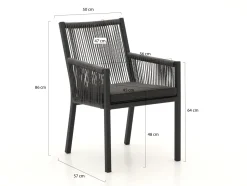 Manifesto Rivola/ROUGH-X 100cm dining tuinset 5-delig