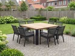 Manifesto Rivola/ROUGH-X 170cm dining tuinset 9-delig
