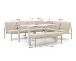 Manifesto San Teodoro/Sestino 160 cm Dining Ecklounge-Set 6-teilig