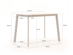 Manifesto Savio Bartisch 150x90x103 cm