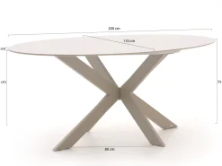 Manifesto Valsecca/Furato ellips 200 cm Gartenmöbel-Set 5-teilig