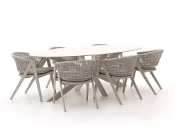 Manifesto Valsecca/Furato ellips 240 cm Gartenmöbel-Set 7-teilig