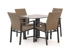 Manifesto Villongo/Canzo 80 cm Gartenmöbel-Set 5-teilig Stapelbar inklapbaar