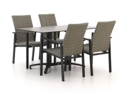 Manifesto Villongo/Canzo 140 cm Gartenmöbel-Set 5-teilig stapelbar klappbar