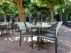 Manifesto Villongo/Canzo 140 cm Gartenmöbel-Set 5-teilig stapelbar klappbar