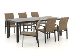 Manifesto Villongo/Menzano 220 cm Gartenmöbel-Set 7-teilig stapelbar