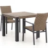 Manifesto Villongo/ROUGH-S 90 cm Gartenmöbel-Set 3-teilig stapelbar