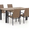 Manifesto Villongo/ROUGH-S 160 cm Gartenmöbel-Set 5-teilig stapelbar