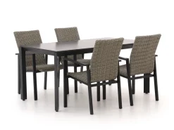 Manifesto Villongo/Sestino 160 cm Gartenmöbel-Set 5-teilig stapelbar