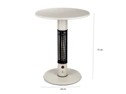 Monti HeatLine Pulse Gartentisch mit Heizstrahler 1500 W ø 60 cm (h: 75 cm)