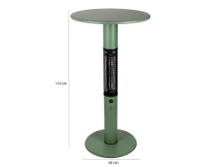 Monti HeatLine Vibe Bartisch mit Heizstrahler 1500 W ø 60 cm (h: 110 cm)