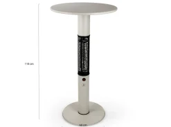 Monti HeatLine Vibe Bartisch mit Heizstrahler 1500 W ø 60 cm (h: 110 cm)