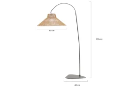 New Garden Niza LED-Stehlampe für draußen aufladbar dimmbar ø 80 cm (h: 230 cm)