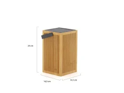 New Garden Okinawa Solar-Laterne aufladbar dimmbar 14,5x14,5x24 cm