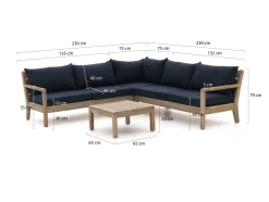 ROUGH Batang Ecklounge-Set 4-teilig