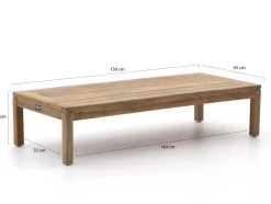 ROUGH Batang Loungetisch 150x65x35 cm
