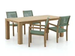 ROUGH Batang/ROUGH-X 200 cm Gartenmöbel-Set 5-teilig stapelbar