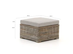 ROUGH-C Chaiselongue Lounge-Set 3-teilig