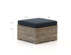ROUGH-C Chaiselongue Lounge-Set 3-teilig
