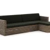 ROUGH-C Chaiselongue Lounge-Set 3-teilig