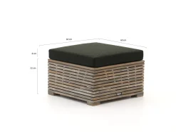 ROUGH-C Chaiselongue Lounge-Set 3-teilig