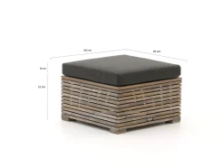 ROUGH-C Chaiselongue Lounge-Set 3-teilig