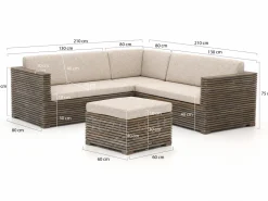 ROUGH-C Ecklounge-Set 4-teilig