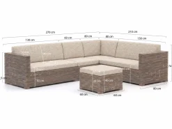 ROUGH-C Ecklounge-Set 5-teilig 6-Sitzer