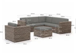 ROUGH-C Ecklounge-Set 5-teilig 6-Sitzer