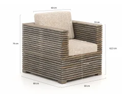 ROUGH-C Sessel-Sofa Lounge-Set 5-teilig